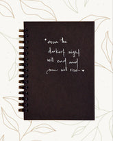 Even the darkest night will end - Black Mini Notebook